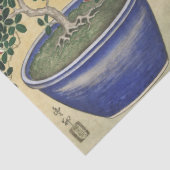 Blooming Azalea in Blue Pot Janpanese Flower Art Tissuepapier (Detail)