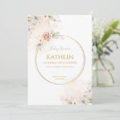 Blooming Baby shower Kaart (Staand voorkant)