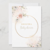 Blooming Baby shower Kaart (Achterkant)