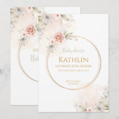 Blooming Baby shower Kaart (Voorkant / Achterkant)