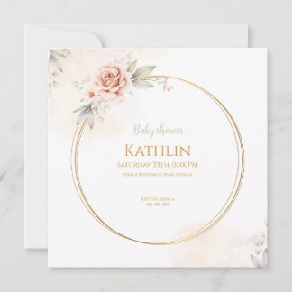 Blooming Baby shower Kaart