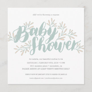 Blooming Baby shower Uitnodiging