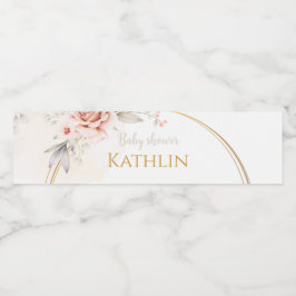 Blooming Baby shower Waterfles Etiket