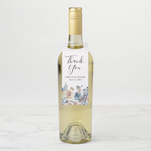 Blooming Beauty | Aangepaste bruiloft Flessenhanger (Op fles)