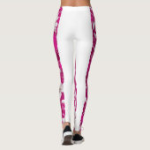 "Blooming Beauty: Fuchsia roze bloemige Leggings" Leggings (Achterkant)