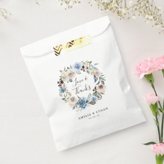 Blooming Beauty | Gepersonaliseerd huwelijk Dank u Bedankzakje (Gezegeld)