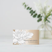 Blooming Beauty | Goudbloem Skincare-estheticus Visitekaartje (Staand voorkant)
