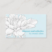 Blooming Beauty | Grijze blauw estheticus Visitekaartje (Voorkant)