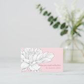 Blooming Beauty | Grijze roze estheticus Visitekaartje (Staand voorkant)