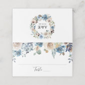 Blooming Beauty | Persoonlijke bruiloft Plaatskaartje (Buitenkant ongevouwen)