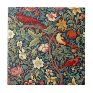 Blooming Birds Tiles Tegeltje