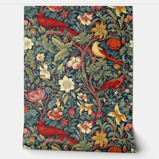 Blooming Birds Wallpaper Behang (Afrollen)