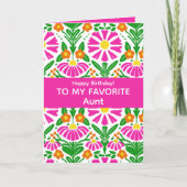 Blooming Birthday Wishes! To Favorite Aunt Kaart (Voorkant)