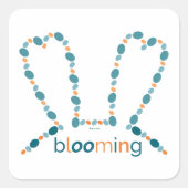 Blooming, bloeien, griekenland.. vierkante sticker (Voorkant)
