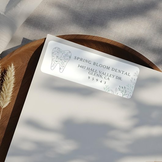 Blooming bloeiende Logo van gebitsgebitten Etiket