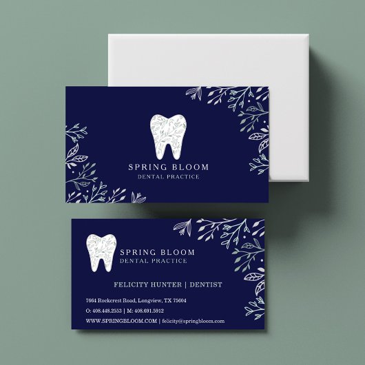 Blooming bloeiende Logo van gebitsgebitten Visitekaartje