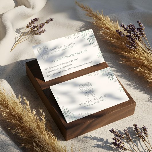 Blooming bloeiende Logo van gebitsgebitten Visitekaartje