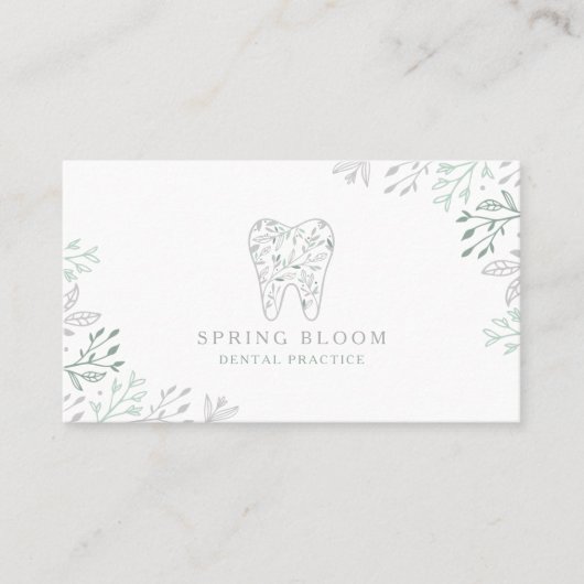 Blooming bloeiende Logo van gebitsgebitten Visitekaartje (Voorkant)