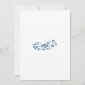 Blooming Blue Sunflower Floral Wedding Invitations Kaart (Achterkant)