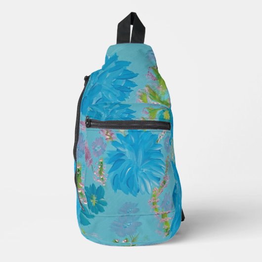 Blooming Bluebells Floral Sling Bag (Voorkant)