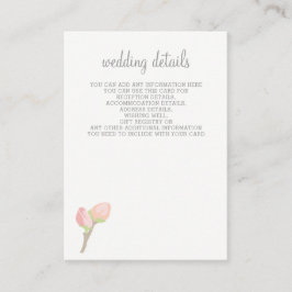 Blooming Blush Floral Trouwkaarten Informatiekaartje