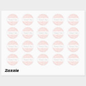 Blooming Blush Floral Wedding Ronde Sticker (Vel)