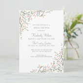Blooming Blush Floral Wedding Vrijgezellenfeest Kaart (Staand voorkant)