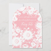 Blooming Blush Pink Floral Wedding Invitations Kaart (Achterkant)