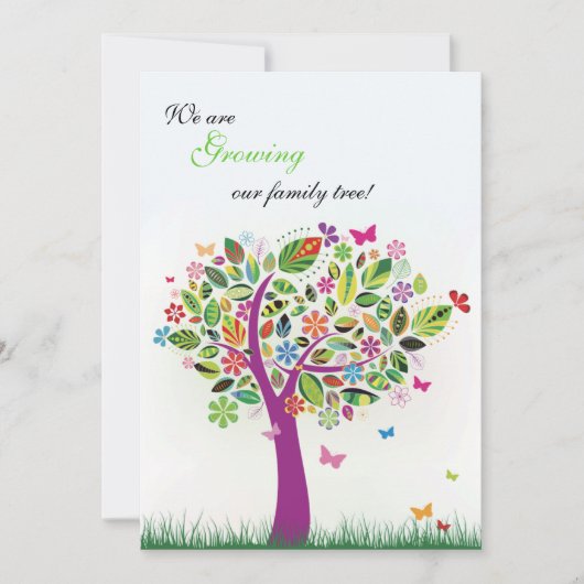 Blooming Boom Zwangerschap Aankondiging (Voorkant)