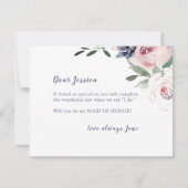 Blooming botanical Wil je mijn bruidsmeisje zijn? Kaart (Achterkant)