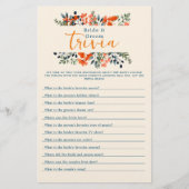 Blooming Botanicals Bride & bruidegom Trivia Spel Flyer (Voorkant)