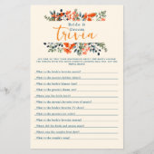 Blooming Botanicals Bride & bruidegom Trivia Spel Flyer (Voorkant)