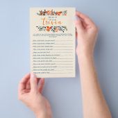 Blooming Botanicals Bride & bruidegom Trivia Spel Flyer (Hand)