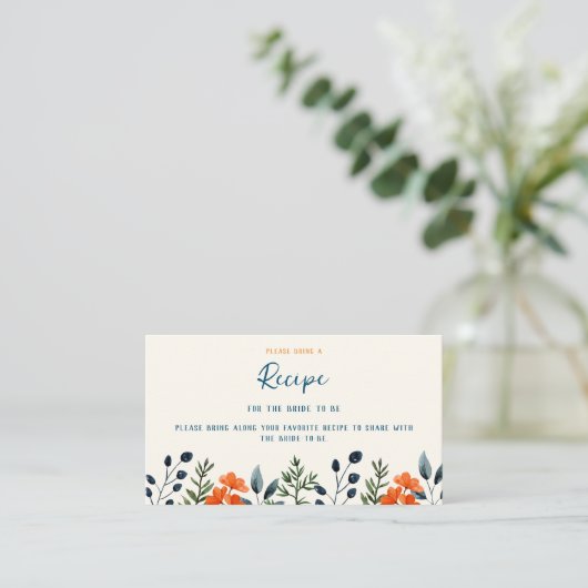 Blooming Botanicals Bruiloft Feest Deel Een Recept Informatiekaartje (Staand voorkant)