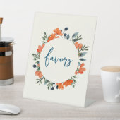 Blooming Botanicals Oranje Vrijgezellenfeest gunst Reclamebord Met Voetstuk (Insitu)