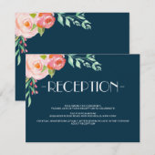 Blooming Botanicals | Wedding Reception Card Informatiekaartje (Voorkant / Achterkant)