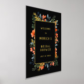 Blooming Botanicals Zwart en Goud Vrijgezellenfees Folie Afdrukken (Laagn)