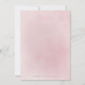 Blooming botanische blush waterverf florale bruilo kaart (Achterkant)