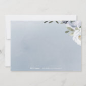Blooming Botanische grijze waterverf florale bruil Kaart (Achterkant)