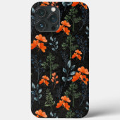 Blooming Botanische Oranje Floral Green Branch Case-Mate iPhone Case (Achterkant)