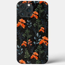 Blooming Botanische Oranje Floral Green Branch Case-Mate iPhone Case