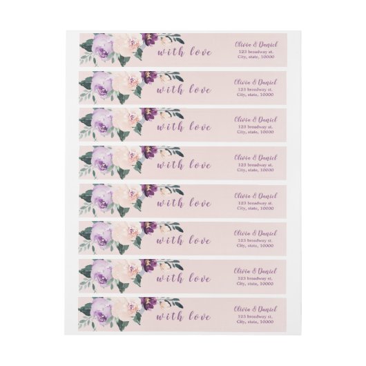 Blooming botanische paarse bloedige bruiloft (Vel)