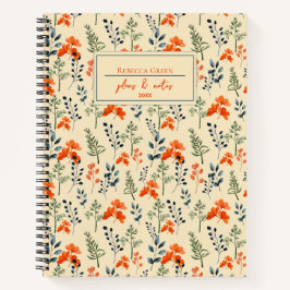 Blooming botanische Sinaasappel Floral Green Branc Notitieboek