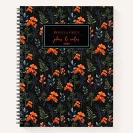Blooming botanische Sinaasappel Floral Green Branc Notitieboek