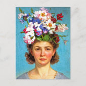 "Blooming Bouffant" Anna - Kunst- en Bloemverenigi Briefkaart (Voorkant)