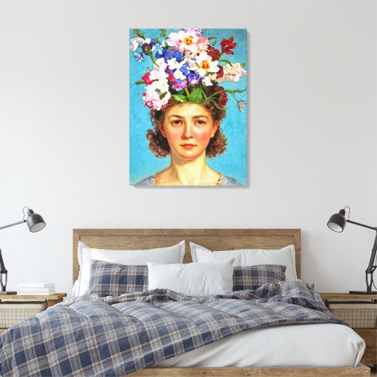 "Blooming Bouffant" Anna - Kunst- en Bloemverenigi Canvas Afdruk (Insitu (Slaapkamer))