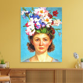"Blooming Bouffant" Anna - Kunst- en Bloemverenigi Canvas Afdruk (Insitu (Woonkamer))