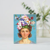 "Blooming Bouffant" Anna - Kunst- en Bloemverenigi Kaart (Staand voorkant)