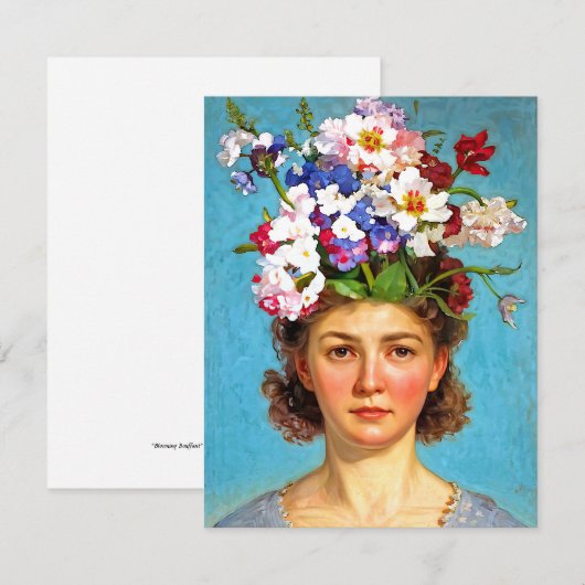 "Blooming Bouffant" Anna - Kunst- en Bloemverenigi Kaart (Voorkant / Achterkant)