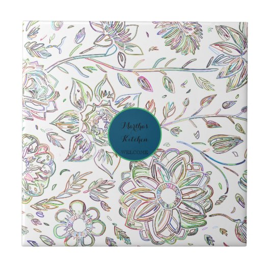 Blooming Bouquet Tegeltje (Voorkant)